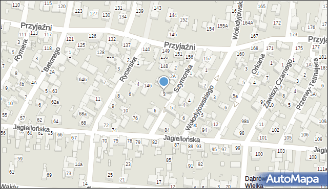 Piekary Śląskie, Szymonka Piotra, 3, mapa Piekary Śląskie