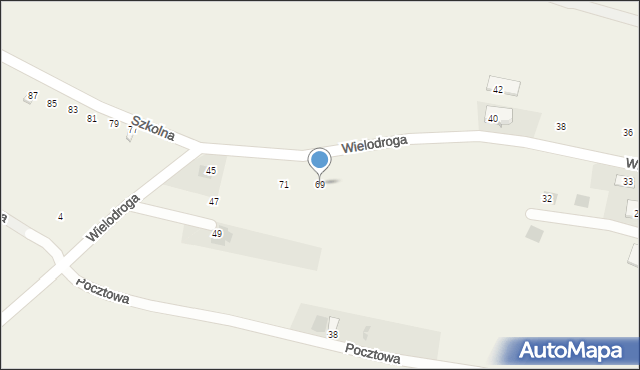 Pietrzykowice, Szkolna, 69, mapa Pietrzykowice