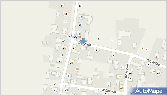 Pińczyce, Szpitalna, 2, mapa Pińczyce