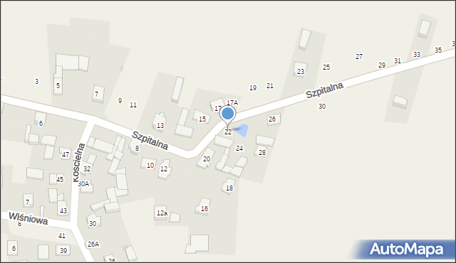 Pińczyce, Szpitalna, 22, mapa Pińczyce