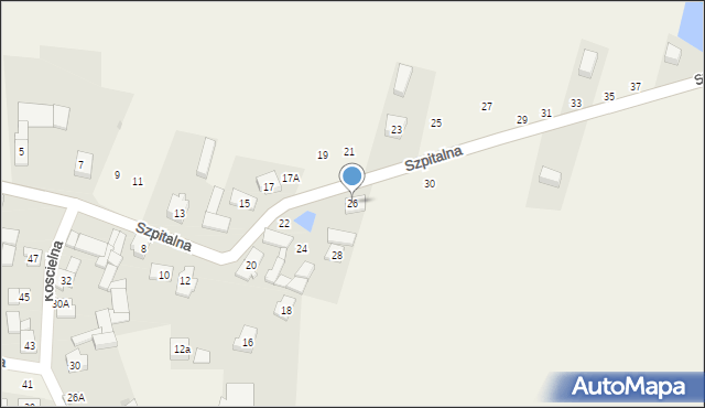 Pińczyce, Szpitalna, 26, mapa Pińczyce