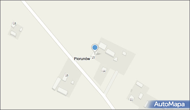 Piorunów, Szczęsna, 15, mapa Piorunów