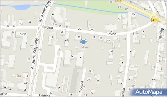 Piotrków Trybunalski, Szkolna, 31, mapa Piotrków Trybunalski