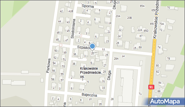 Piotrków Trybunalski, Szpakowa, 10, mapa Piotrków Trybunalski