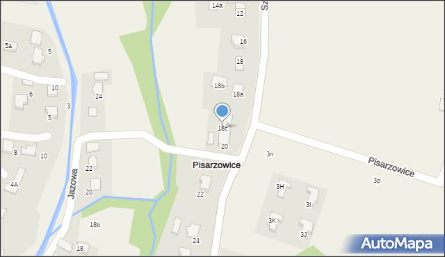 Pisarzowice, Szkolna, 18c, mapa Pisarzowice