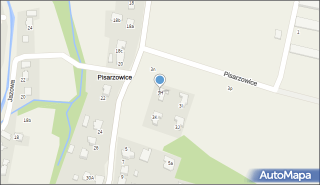 Pisarzowice, Szkolna, 3H, mapa Pisarzowice