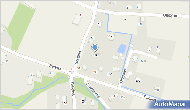 Pisarzowice, Szkolna, 53A, mapa Pisarzowice