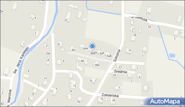 Pisarzowice, Szkolna, 64G, mapa Pisarzowice