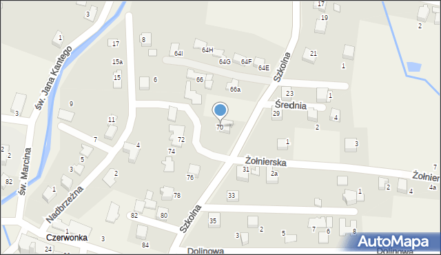 Pisarzowice, Szkolna, 70, mapa Pisarzowice