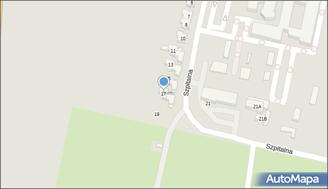 Pleszew, Szpitalna, 17, mapa Pleszew