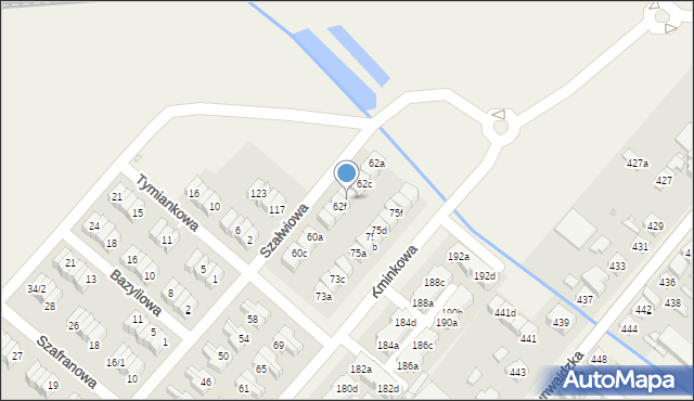 Plewiska, Szałwiowa, 62e, mapa Plewiska