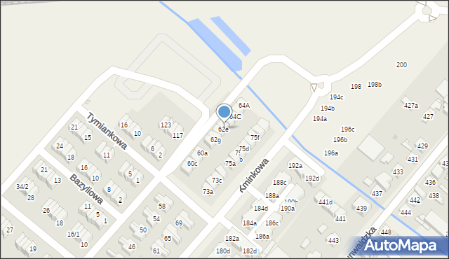 Plewiska, Szałwiowa, 64E, mapa Plewiska