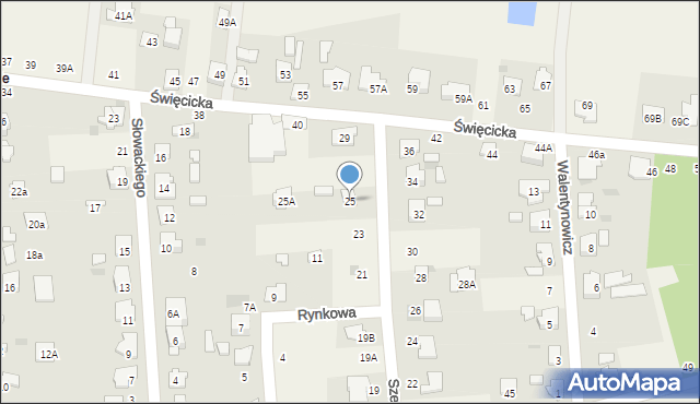 Płochocin, Szeroka, 25, mapa Płochocin