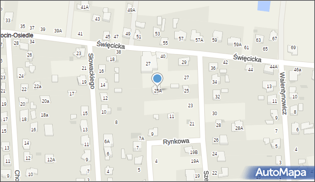 Płochocin, Szeroka, 25A, mapa Płochocin