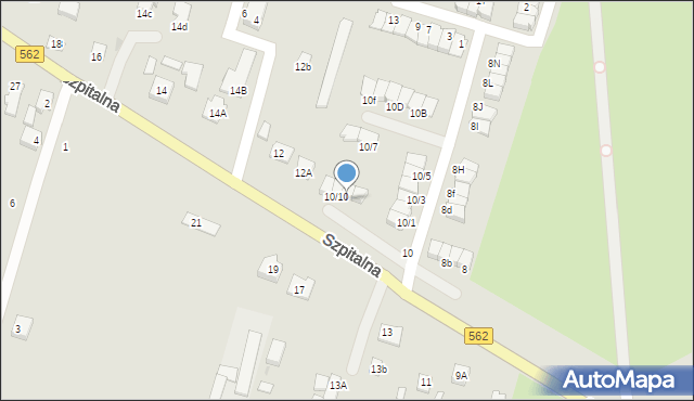 Płock, Szpitalna, 10/11, mapa Płock