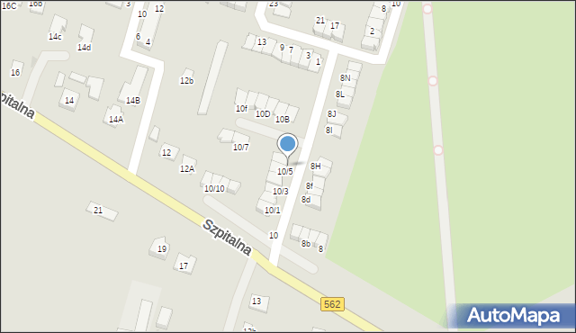 Płock, Szpitalna, 10/6, mapa Płock