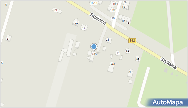 Płock, Szpitalna, 13A, mapa Płock