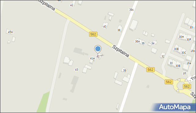 Płock, Szpitalna, 41, mapa Płock
