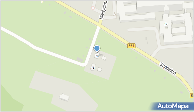 Płock, Szpitalna, 7A, mapa Płock