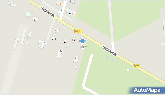 Płock, Szpitalna, 9B, mapa Płock