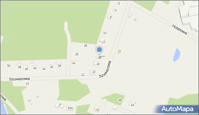 Pluski, Szuwarowa, 16, mapa Pluski