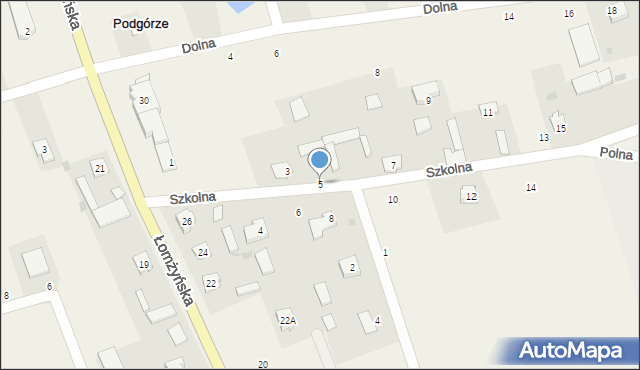 Podgórze, Szkolna, 5, mapa Podgórze