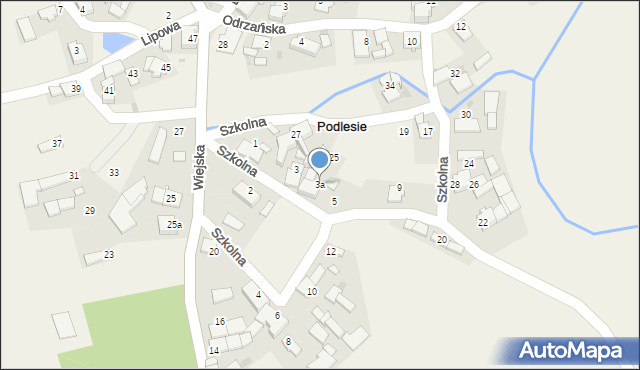 Podlesie, Szkolna, 3a, mapa Podlesie