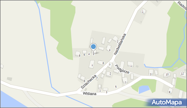 Podłęże, Szlachecka, 2, mapa Podłęże