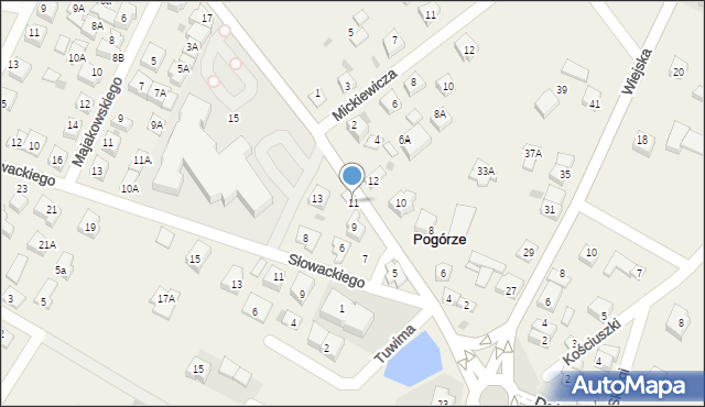 Pogórze, Szkolna, 11, mapa Pogórze