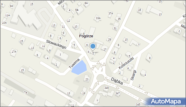 Pogórze, Szkolna, 2, mapa Pogórze