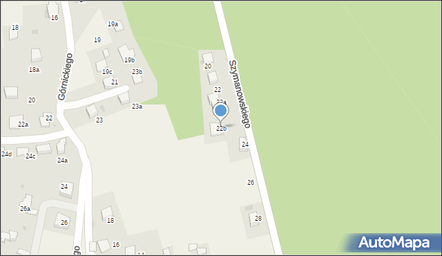 Pogorzyce, Szymanowskiego Karola, 22b, mapa Pogorzyce