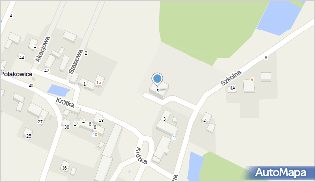 Polakowice, Szkolna, 5, mapa Polakowice