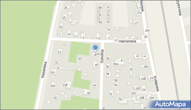 Pomiechówek, Szkolna, 47, mapa Pomiechówek