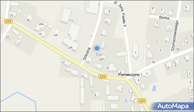 Pomieczyno, Szkolna, 2A, mapa Pomieczyno