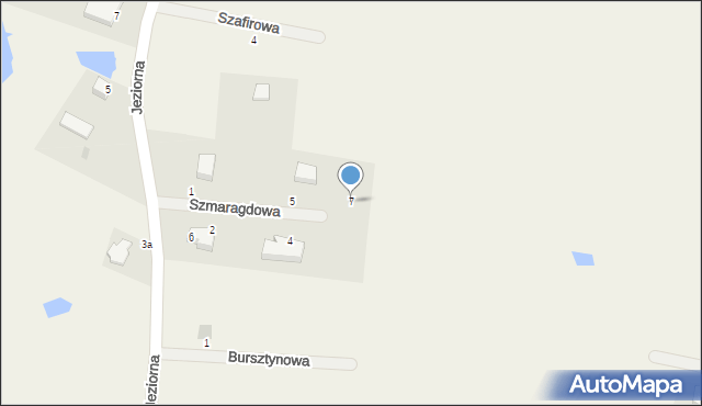 Pomieczyno, Szmaragdowa, 7, mapa Pomieczyno