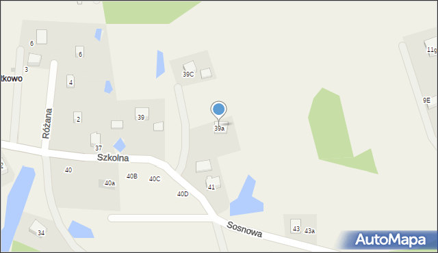 Pomlewo, Szkolna, 39a, mapa Pomlewo