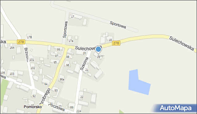 Pomorsko, Szkolna, 19, mapa Pomorsko