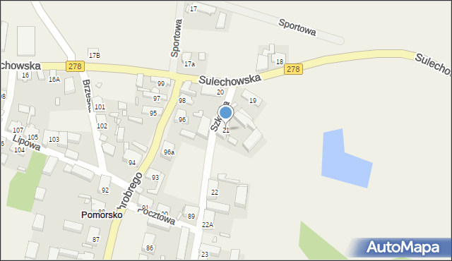 Pomorsko, Szkolna, 21, mapa Pomorsko