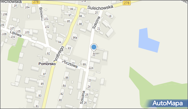 Pomorsko, Szkolna, 22, mapa Pomorsko