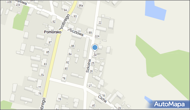 Pomorsko, Szkolna, 24, mapa Pomorsko