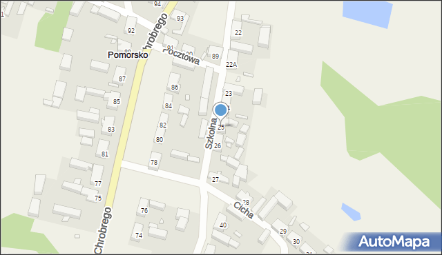 Pomorsko, Szkolna, 25, mapa Pomorsko