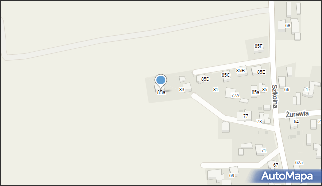 Poręba, Szkolna, 83a, mapa Poręba