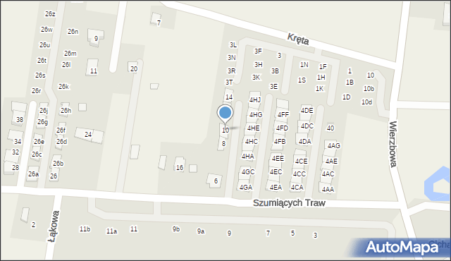 Porosły, Szumiących Traw, 10, mapa Porosły