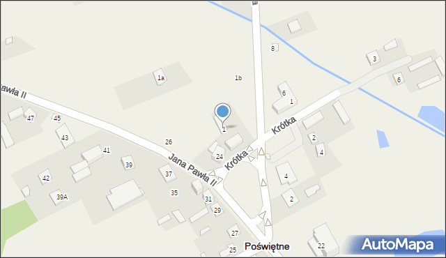 Poświętne, Szkolna, 1, mapa Poświętne