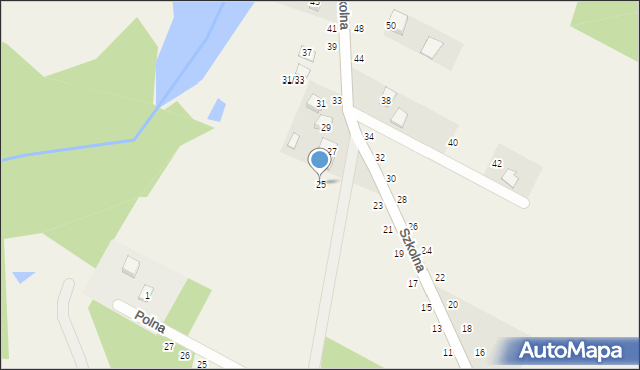 Poświętne, Szkolna, 25, mapa Poświętne