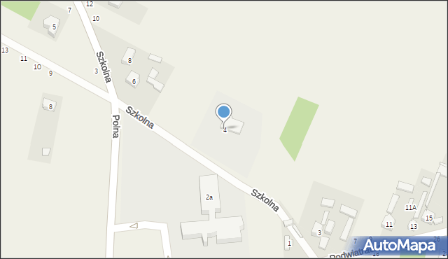 Poświętne, Szkolna, 4, mapa Poświętne