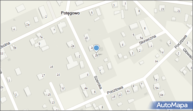 Potęgowo, Szeroka, 1b, mapa Potęgowo