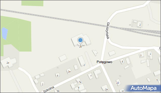 Potęgowo, Szkolna, 2b, mapa Potęgowo