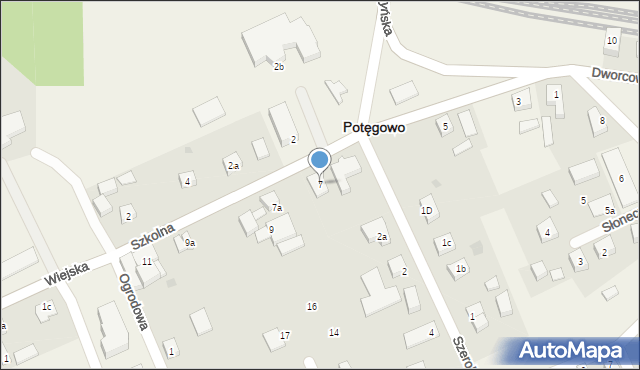 Potęgowo, Szkolna, 7, mapa Potęgowo