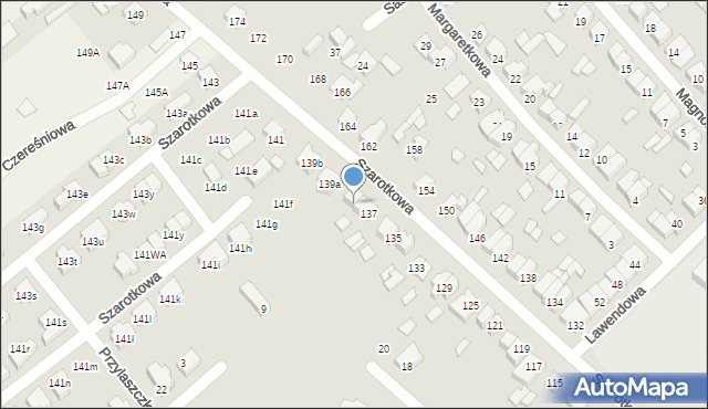 Poznań, Szarotkowa, 139, mapa Poznania